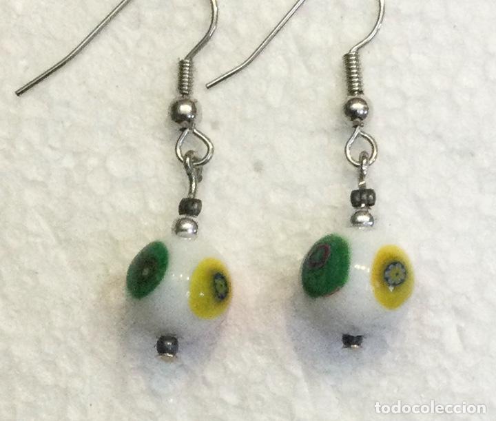 Joyeria: Pendientes en vidrio de Murano con murrinas. NUEVOS - Foto 1