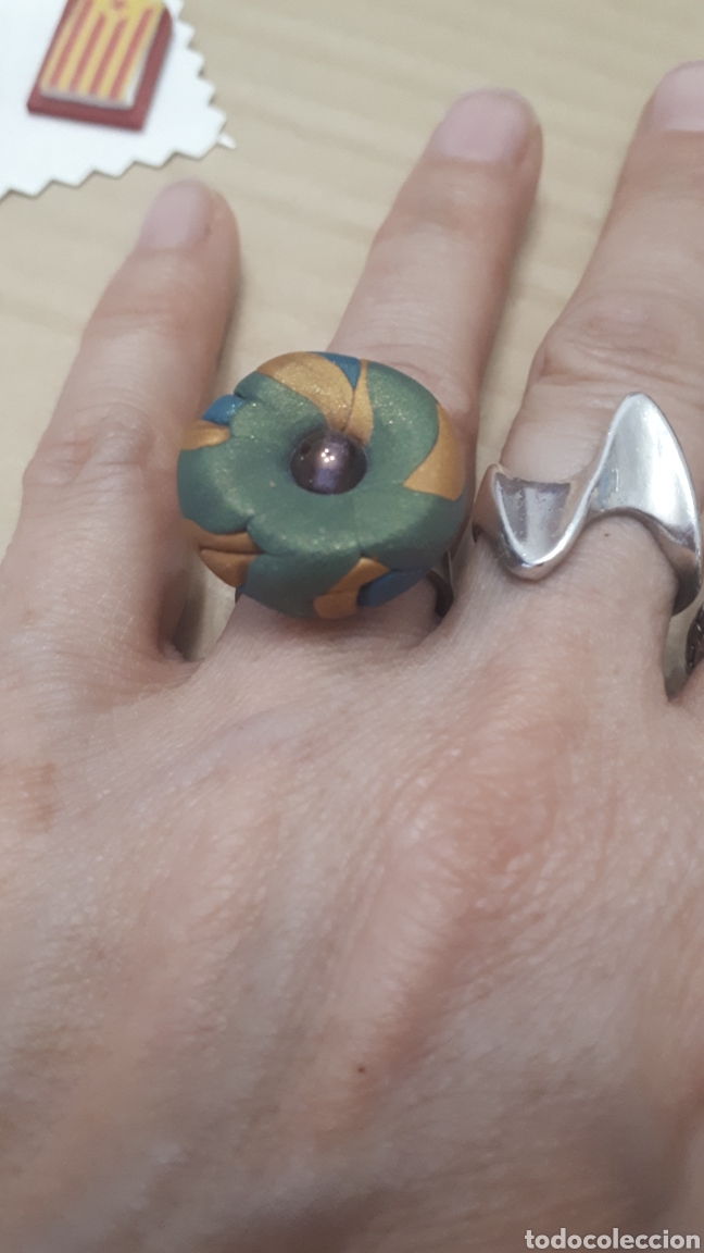 Gioielleria: Anillo artesanal arcilla polim&eacute;rica