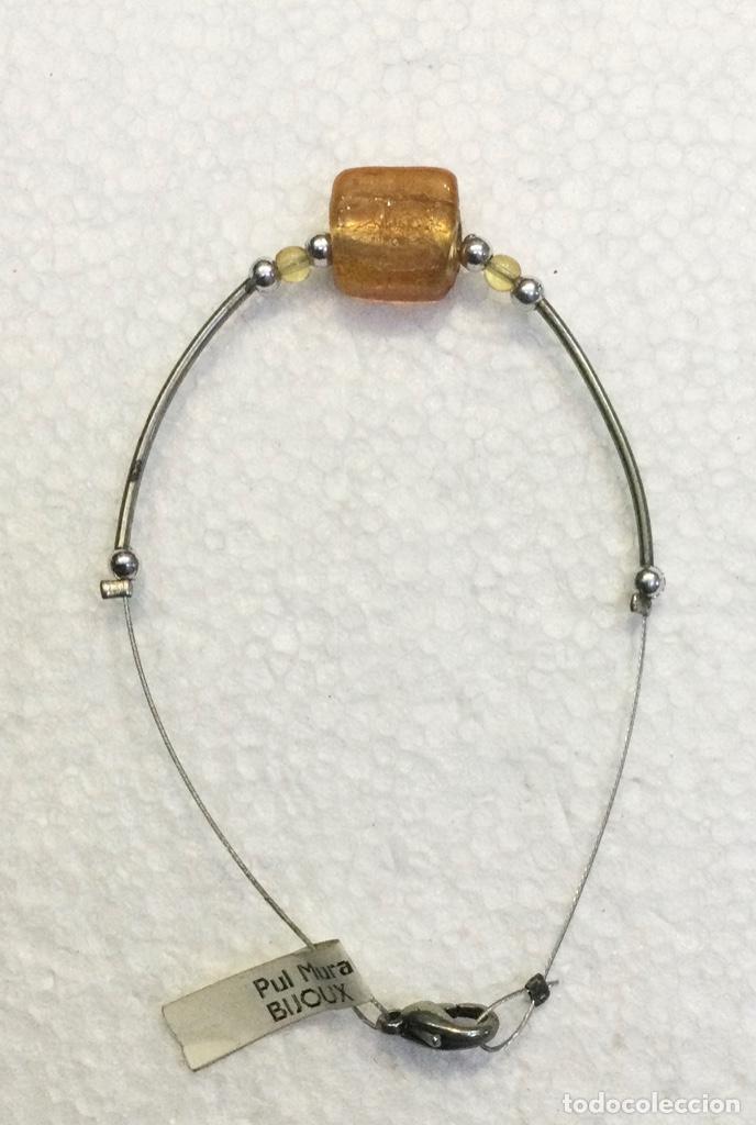 Schmuck: Pulsera con perla en vidrio de Murano. Nueva