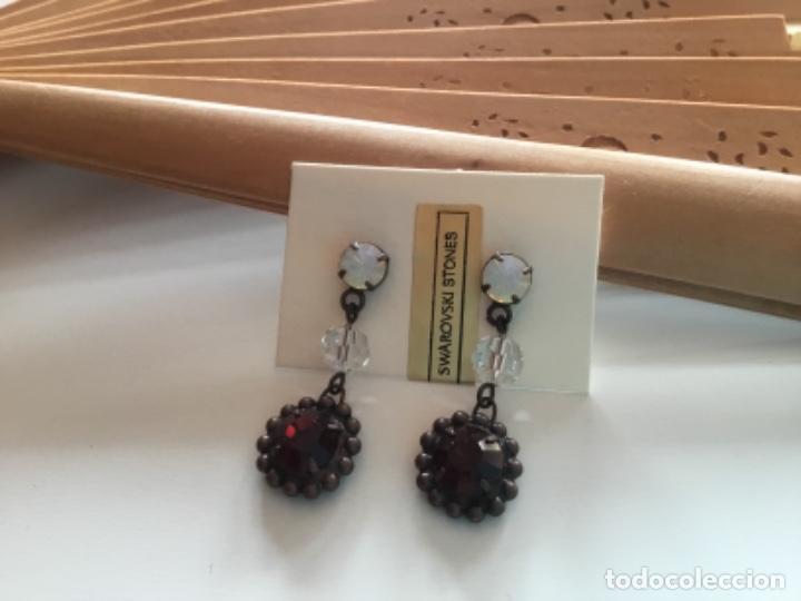 Joyeria: PENDIENTES DE CRISTAL BURDEOS. PRESI&Oacute;N - Foto 1