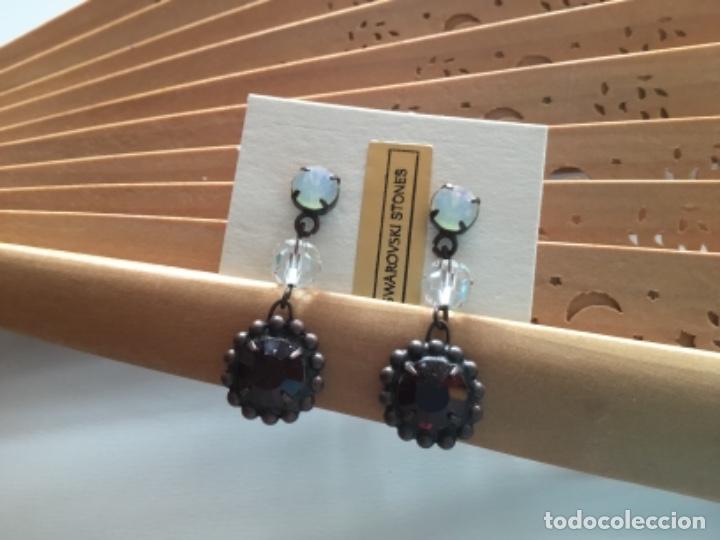 Joyeria: PENDIENTES DE CRISTAL BURDEOS. PRESI&Oacute;N - Foto 2