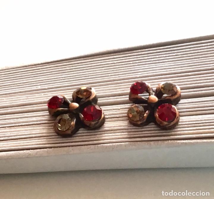 Joyeria: PENDIENTES FRANCESES DE COBRE CON CRISTAL GRANATE Y GRIS - Foto 5