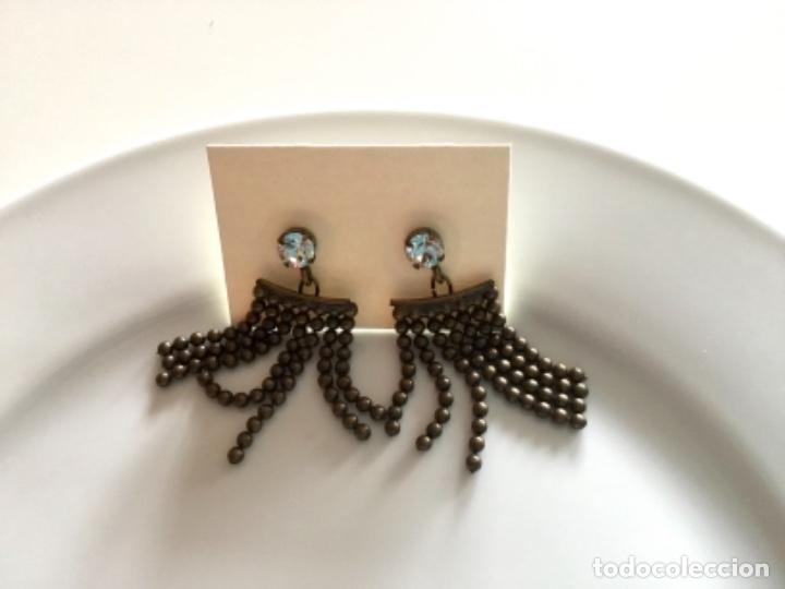 Joyeria: PENDIENTES DE METAL CON FLECO Y CRISTAL. PRESI&Oacute;N - Foto 2