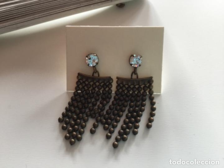 Joyeria: PENDIENTES DE METAL CON FLECO Y CRISTAL. PRESI&Oacute;N - Foto 3