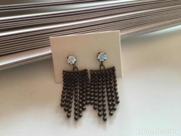 Joyeria: PENDIENTES DE METAL CON FLECO Y CRISTAL. PRESI&Oacute;N - Foto 4