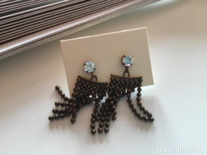 Joyeria: PENDIENTES DE METAL CON FLECO Y CRISTAL. PRESI&Oacute;N - Foto 5