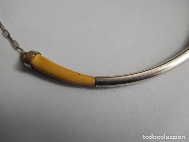 Joyeria: Collar vintage de plata y marfil - Foto 2