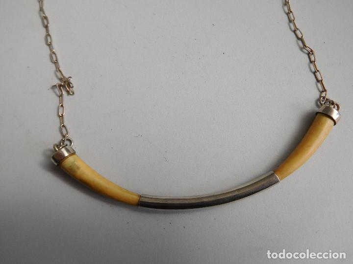 Joyeria: Collar vintage de plata y marfil - Foto 4