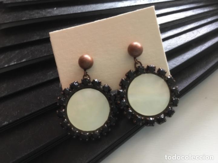 Joyeria: PENDIENTES CON CRISTAL Y N&Aacute;CAR. CIERRE DE PRESI&Oacute;N - Foto 1