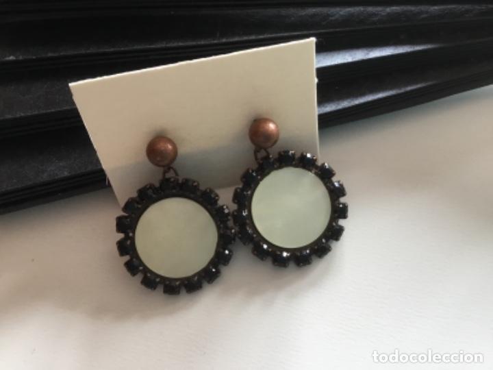 Joyeria: PENDIENTES CON CRISTAL Y N&Aacute;CAR. CIERRE DE PRESI&Oacute;N - Foto 3