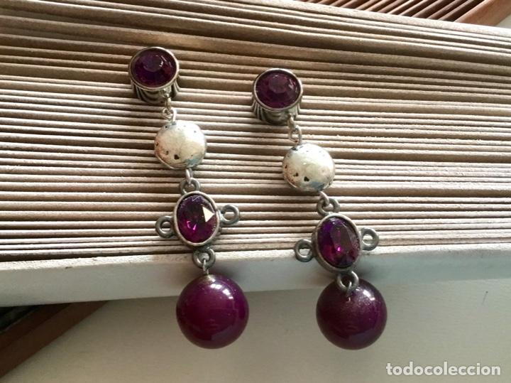 Joyeria: PENDIENTES DE CRISTAL LILA Y MALVA. PRESI&Oacute;N - Foto 3