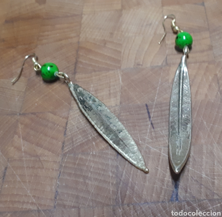 Joyeria: Pendientes hoja de adelfa - Foto 1