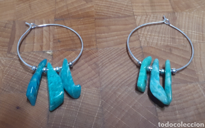 Gioielleria: Pendientes aros piedras verdes de Janil