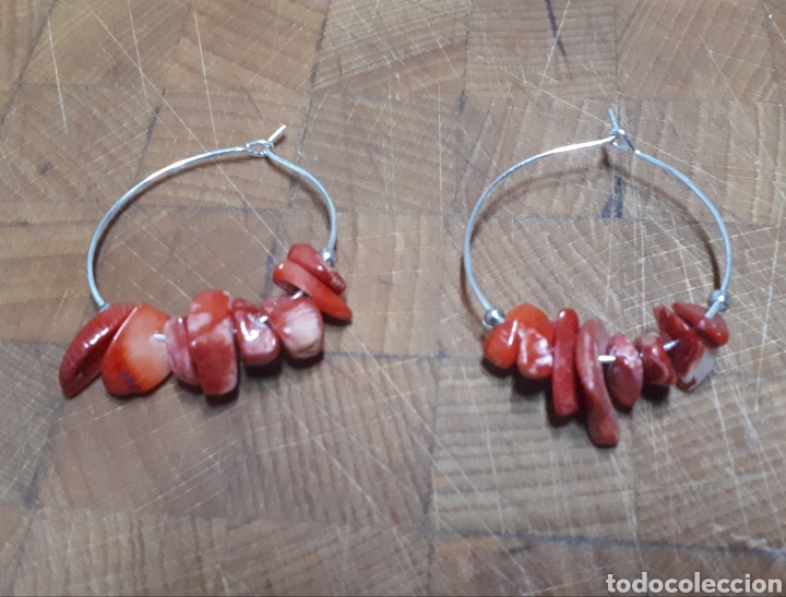 Gioielleria: Pendientes aros piedras rojas de Janil