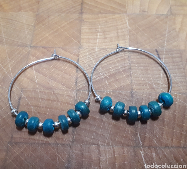 Gioielleria: Pendientes aros cuentas verdes de Janil