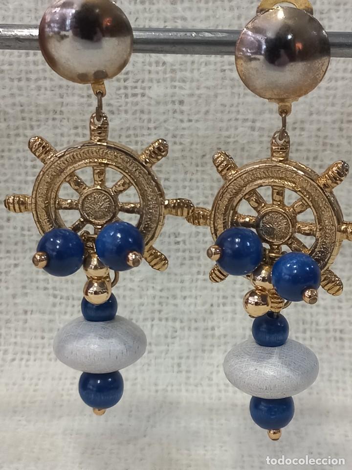 Joyeria: PENDIENTES (N&Aacute;UTICOS) TIM&Oacute;N-BOLAS MADERA - Foto 1
