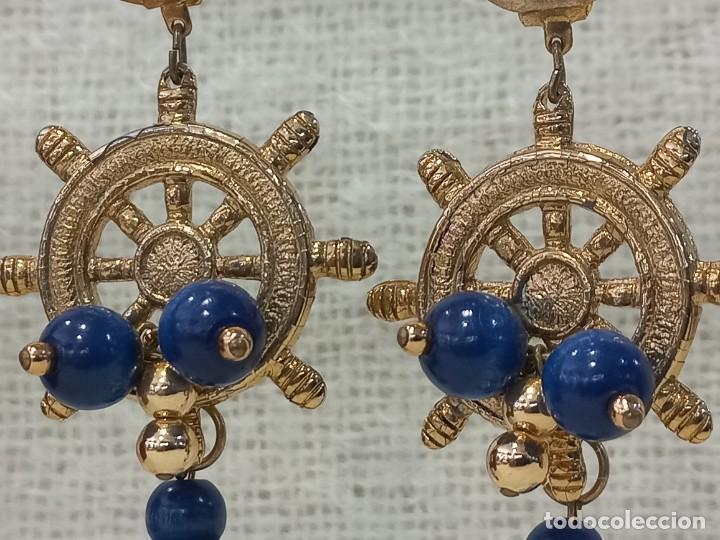 Joyeria: PENDIENTES (N&Aacute;UTICOS) TIM&Oacute;N-BOLAS MADERA - Foto 2