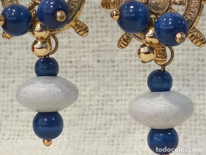 Joyeria: PENDIENTES (N&Aacute;UTICOS) TIM&Oacute;N-BOLAS MADERA - Foto 3