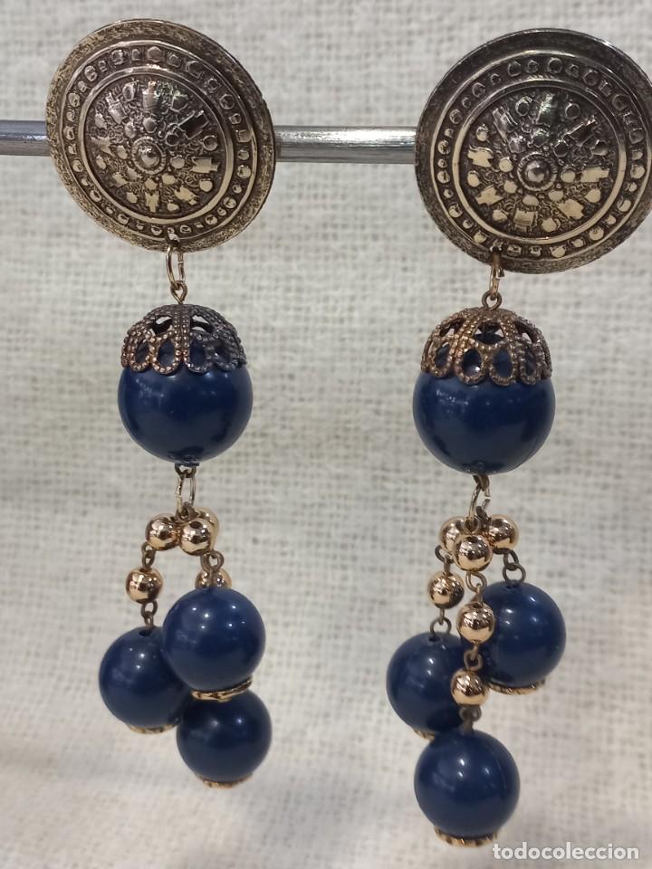 Joyeria: PENDIENTES (BOLAS AZULES G) RACIMO - Foto 1