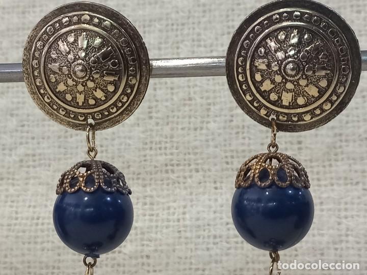 Joyeria: PENDIENTES (BOLAS AZULES G) RACIMO - Foto 2