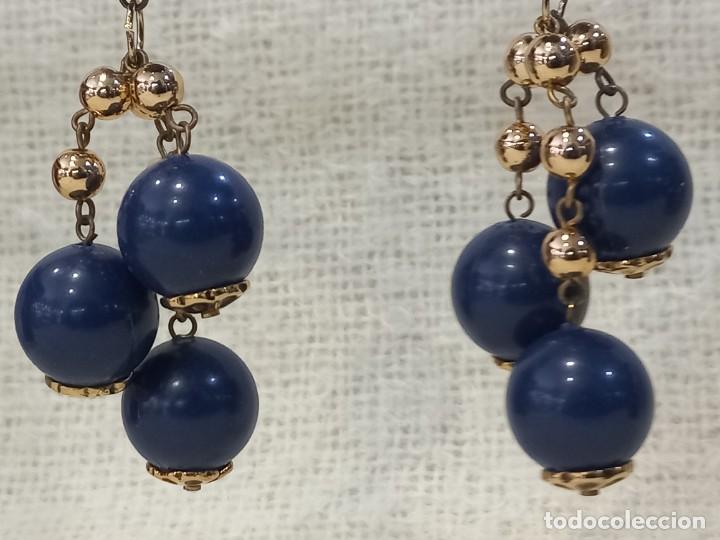 Joyeria: PENDIENTES (BOLAS AZULES G) RACIMO - Foto 3