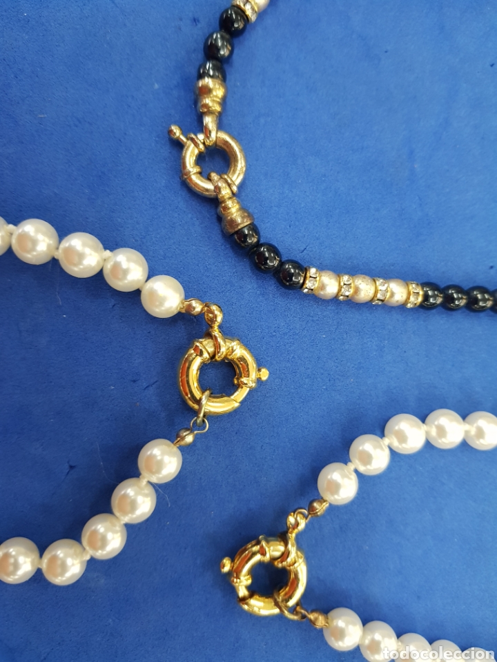 Joyeria: Lote 2 collares y 1 pulsera de perlas - Foto 2