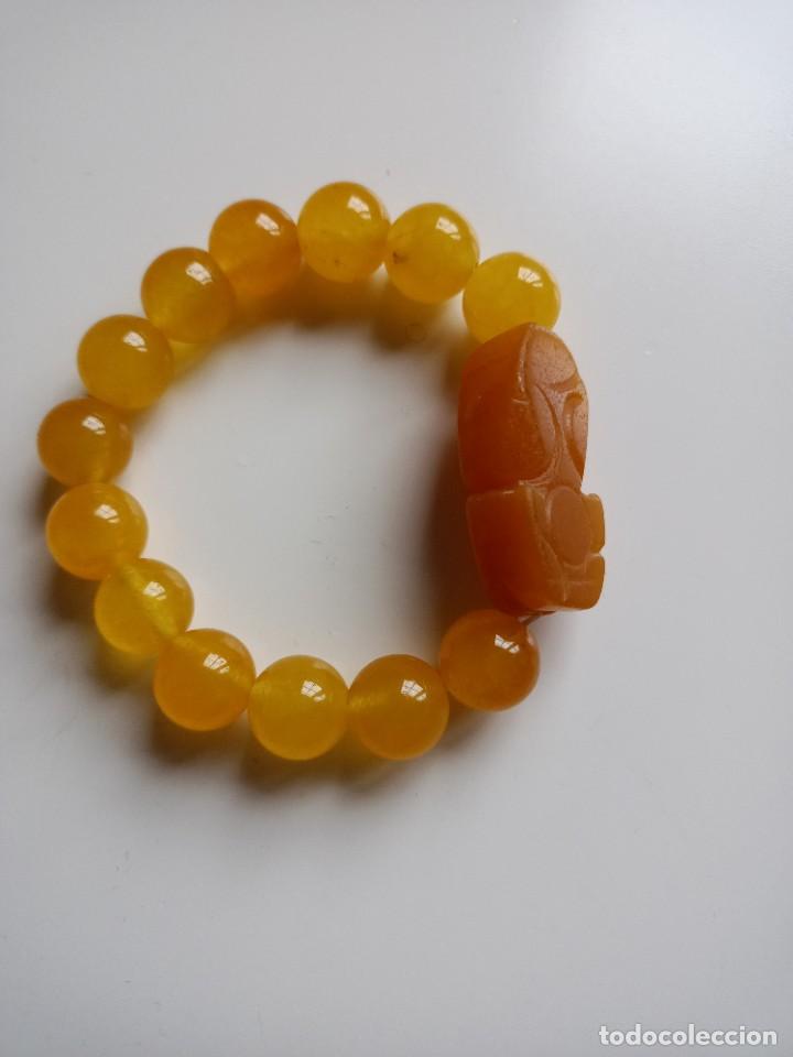 Joyeria: Pulsera el&aacute;stica de jade amarillo? - Foto 1
