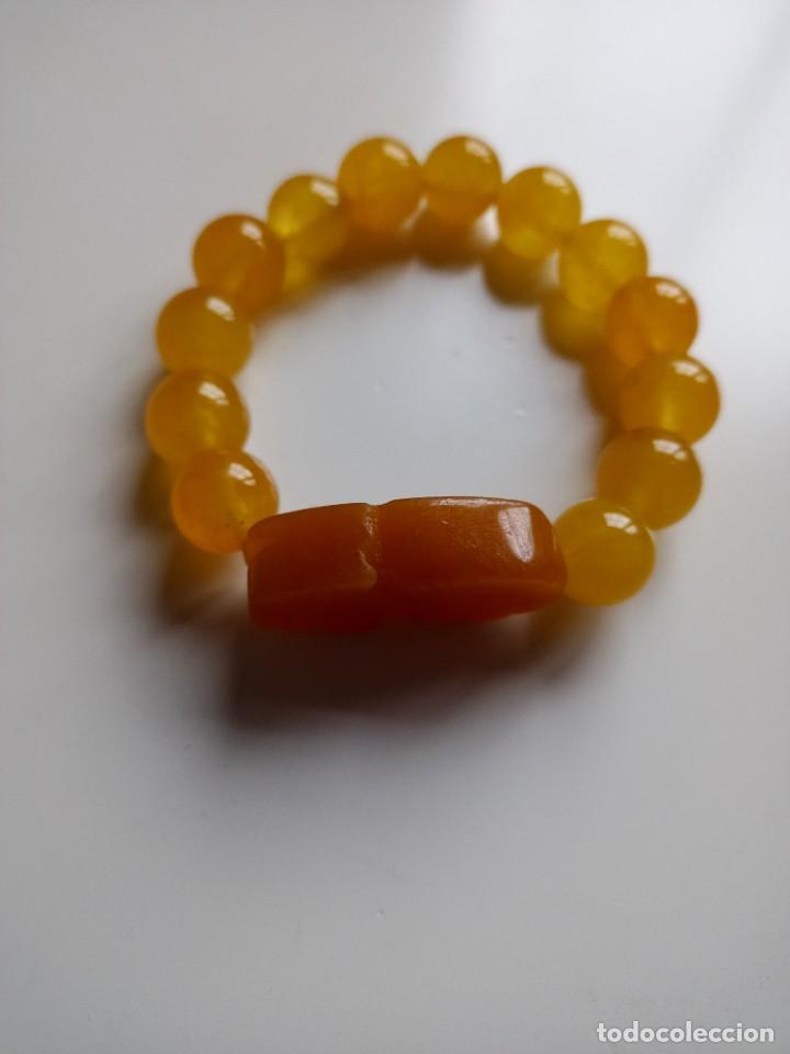 Joyeria: Pulsera el&aacute;stica de jade amarillo? - Foto 2