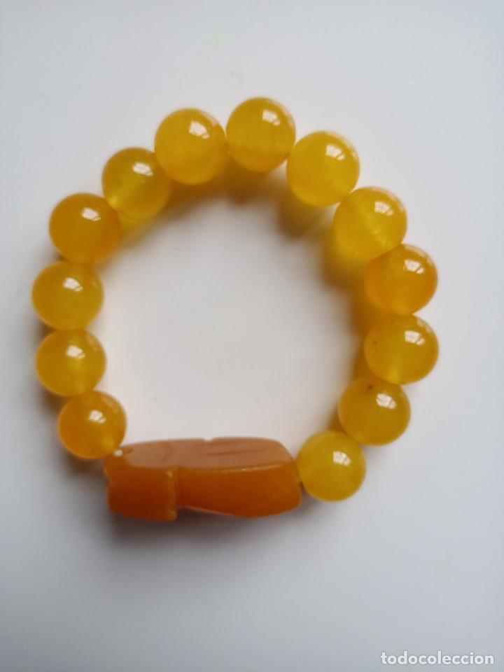 Joyeria: Pulsera el&aacute;stica de jade amarillo? - Foto 3