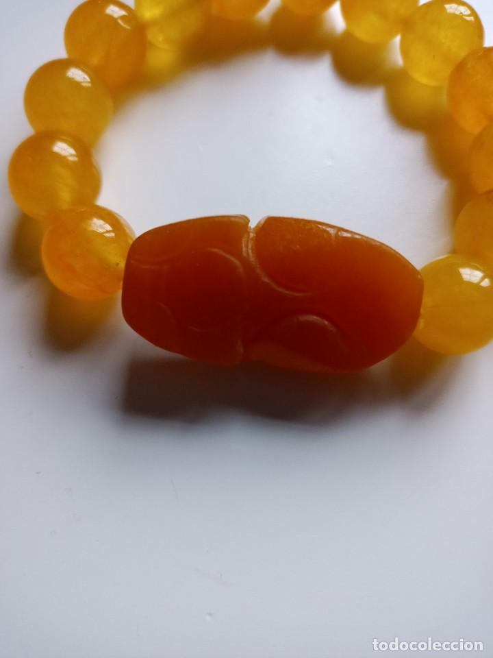 Joyeria: Pulsera el&aacute;stica de jade amarillo? - Foto 4