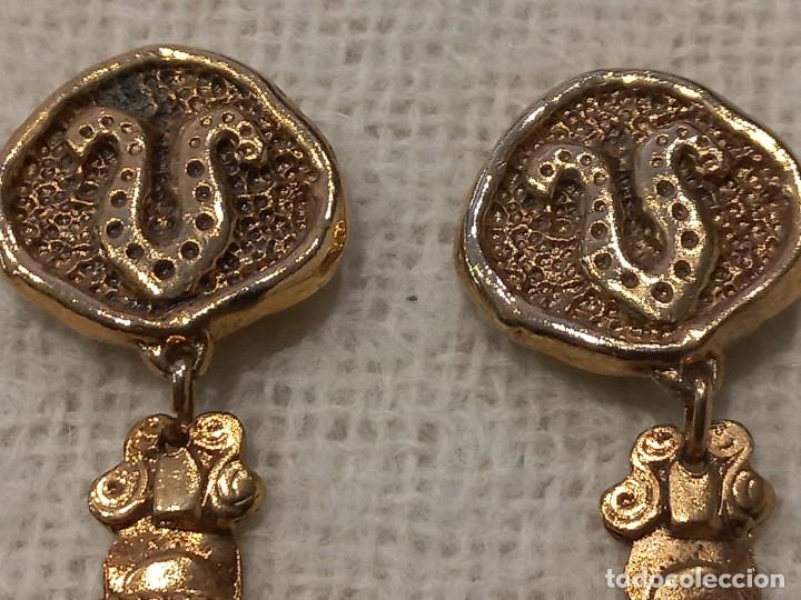 Joyeria: PENDIENTES (AZTECA) P. dorado - Foto 2