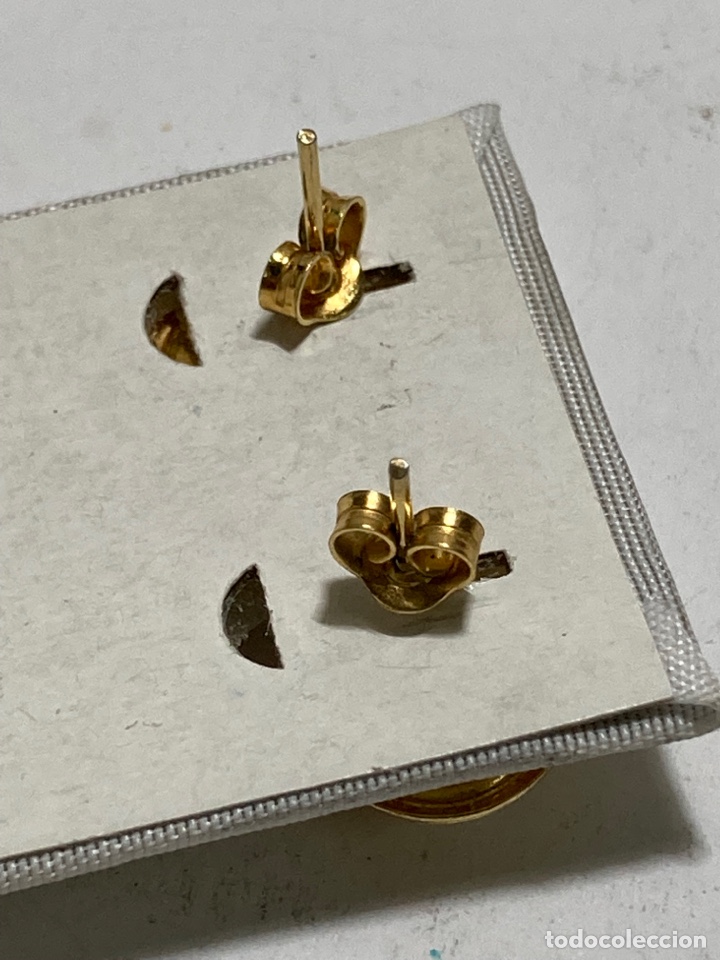 Joyeria: Pendiente nacar chapado oro - Foto 3