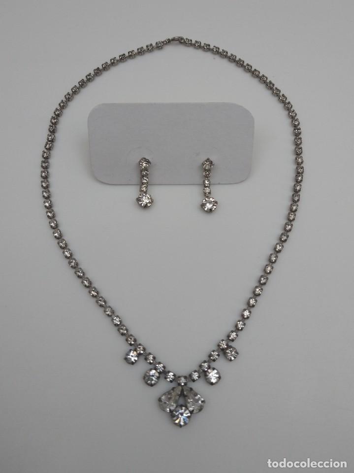 Joyeria: Collar y pendientes de circonitas, a juego - Foto 1
