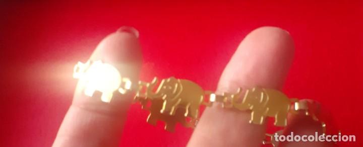 Joyeria: pulsera infantil dorada de elefantes - Foto 2