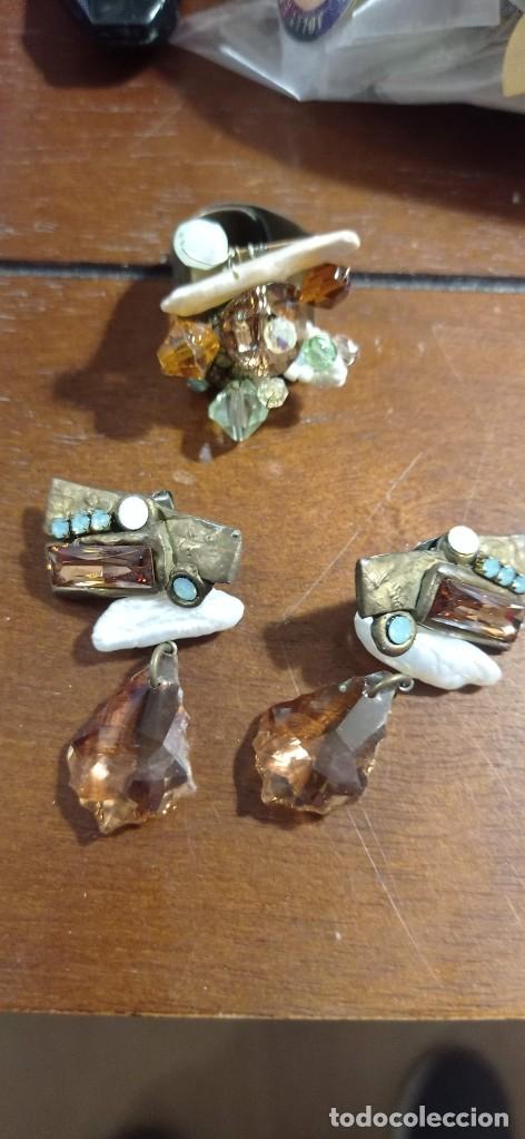 Joyeria: LOTE SORTIJA Y PENDIENTES VINTAGE