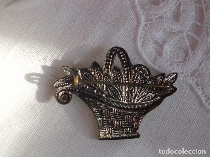 Joyeria: BROCHE VINTAGE CESTA CON PEDRER&Iacute;A - Foto 6