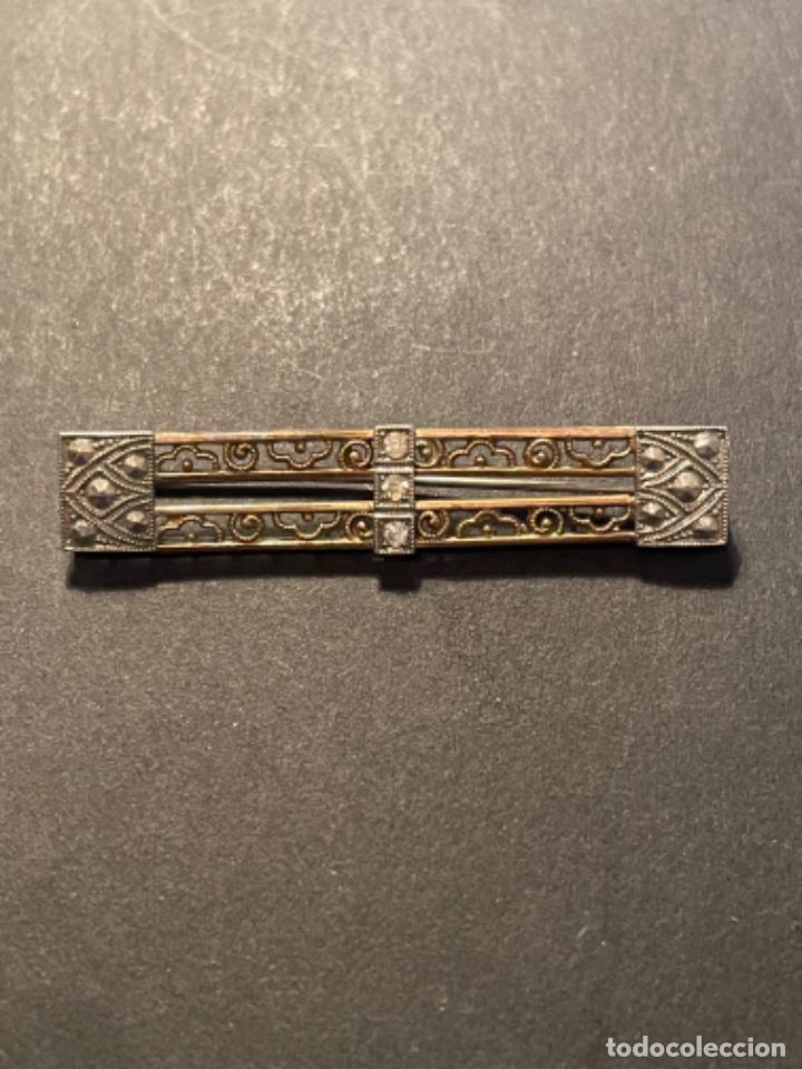 Schmuck: ANTIGUO BROCHE A&Ntilde;OS 20 BISUTERIA CHAPADO - 5X1 CM.