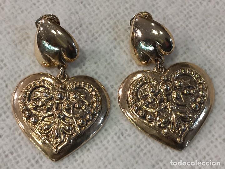 Joyeria: PENDIENETES LARGOS (CORAZ&Oacute;N-LABRADO) dorado - Foto 1