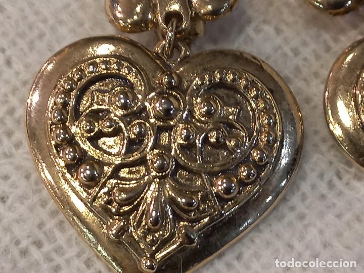 Joyeria: PENDIENETES LARGOS (CORAZ&Oacute;N-LABRADO) dorado - Foto 3