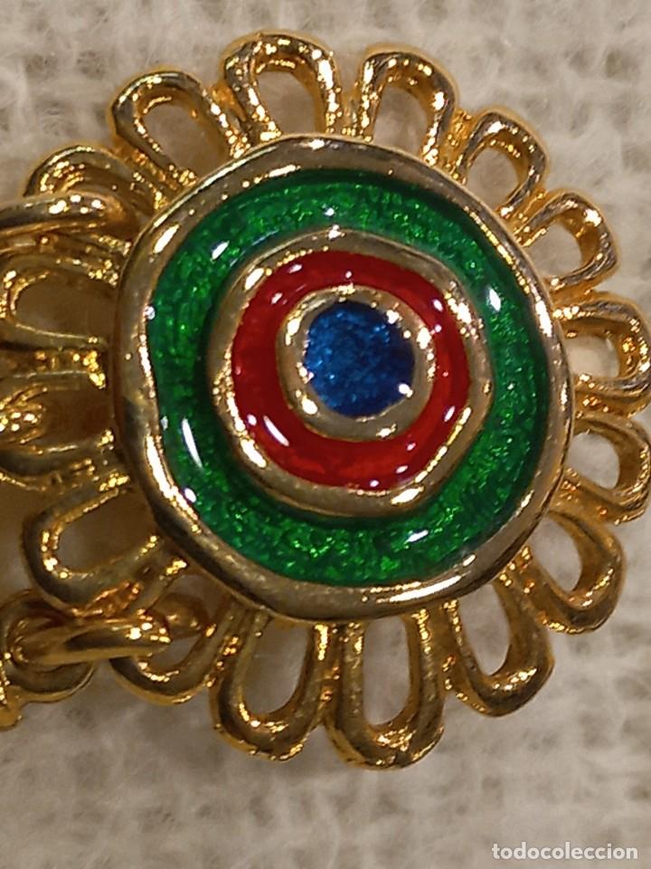 Joyeria: PENDIENTES (BOT&Oacute;N) ROSET&Oacute;N ESMATES verde-rojo-azul - Foto 2
