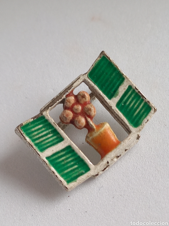 Joyeria: Broche a&ntilde;os 80, ventana con maceta - Foto 2