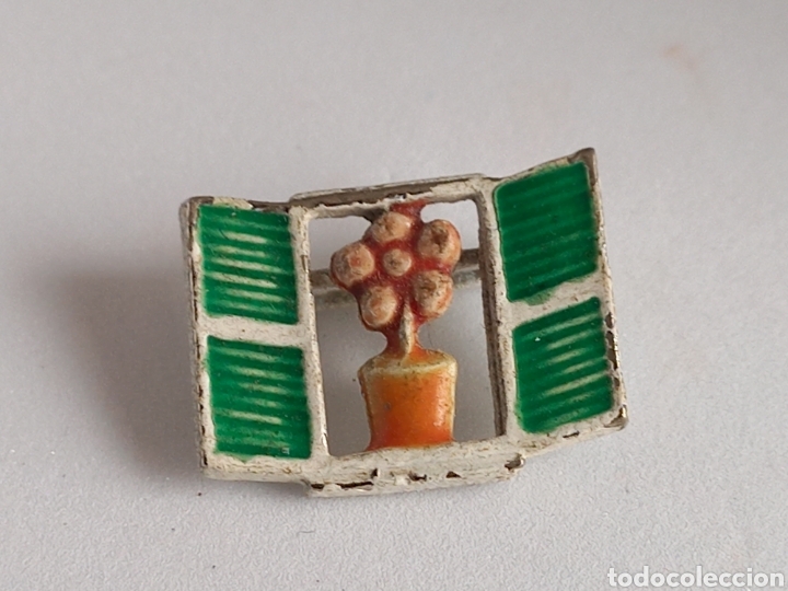 Joyeria: Broche a&ntilde;os 80, ventana con maceta - Foto 1