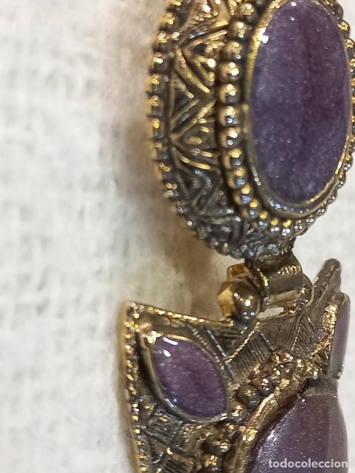 Joyeria: PENDIENTES (ESMALTE-MORADO) triangulo - Foto 5