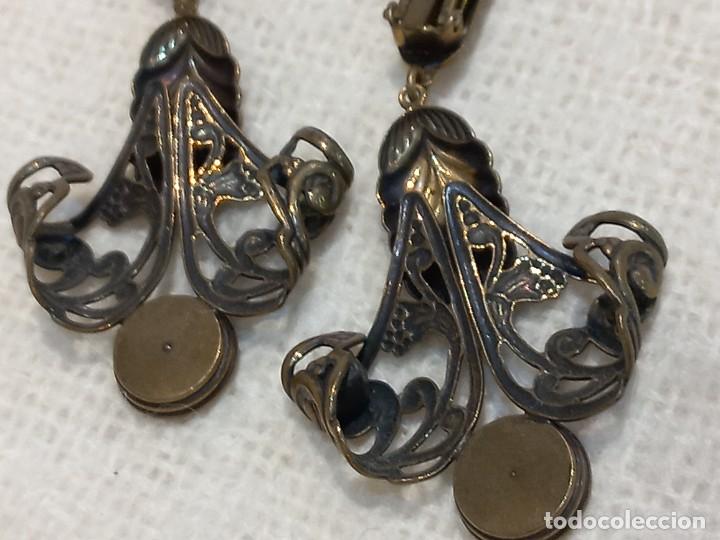 Joyeria: PENDIENTES (r&uacute;sticos) HOJA CURVADA-ESMALTE NEGRO - Foto 5