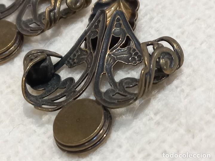 Joyeria: PENDIENTES (r&uacute;sticos) HOJA CURVADA-ESMALTE NEGRO - Foto 6