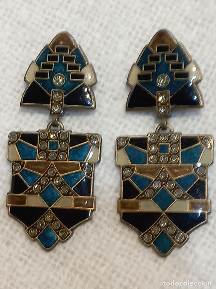 Joyeria: PENDIENTES (ESMALTE) PICASSO azul-negro-beige - Foto 1