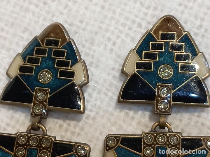 Joyeria: PENDIENTES (ESMALTE) PICASSO azul-negro-beige - Foto 2