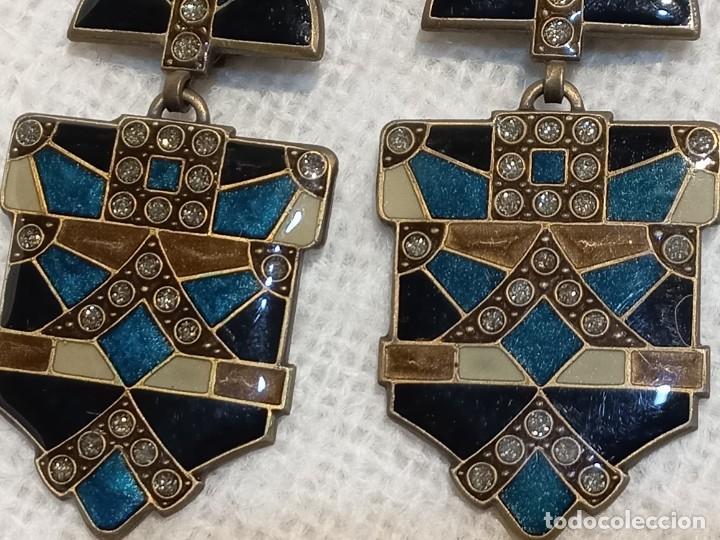 Joyeria: PENDIENTES (ESMALTE) PICASSO azul-negro-beige - Foto 3