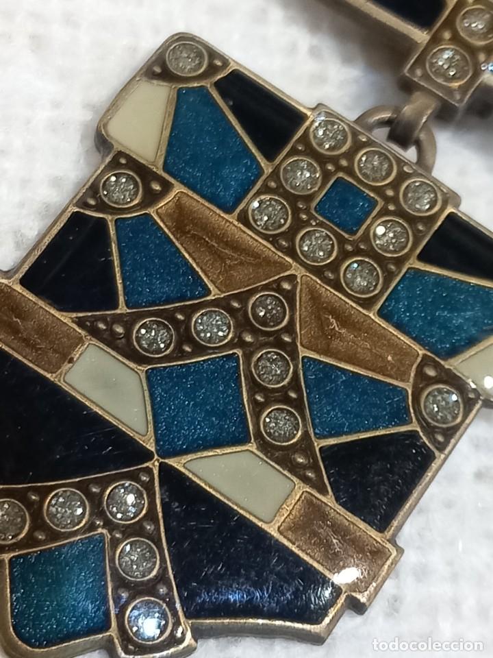 Joyeria: PENDIENTES (ESMALTE) PICASSO azul-negro-beige - Foto 4