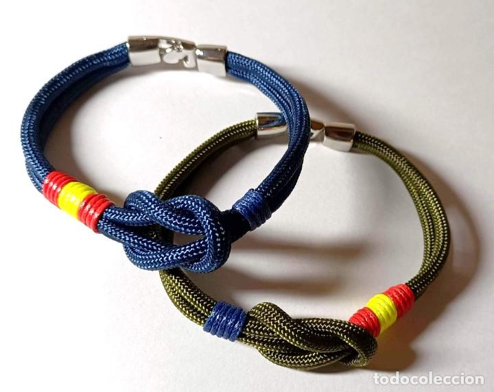 Schmuck: DOS PULSERAS CON DETALLE DE BANDERA DE ESPA&Ntilde;A CIERRE DE ACERO